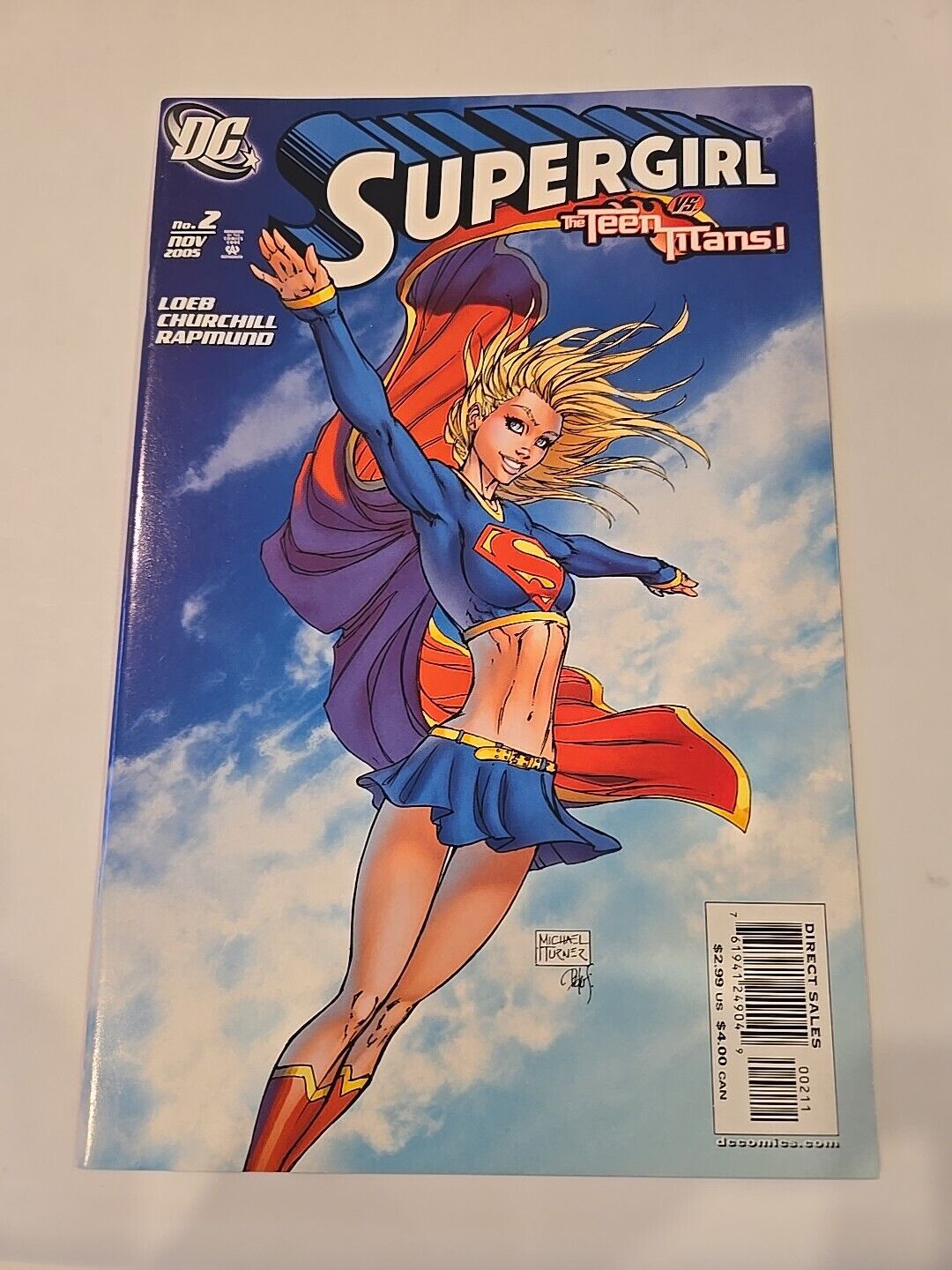 SUPERGIRL #2 DC COMICS 2005 MICHAEL TURNER VARIANT COVER TEEN TITANS JEPH LOEB