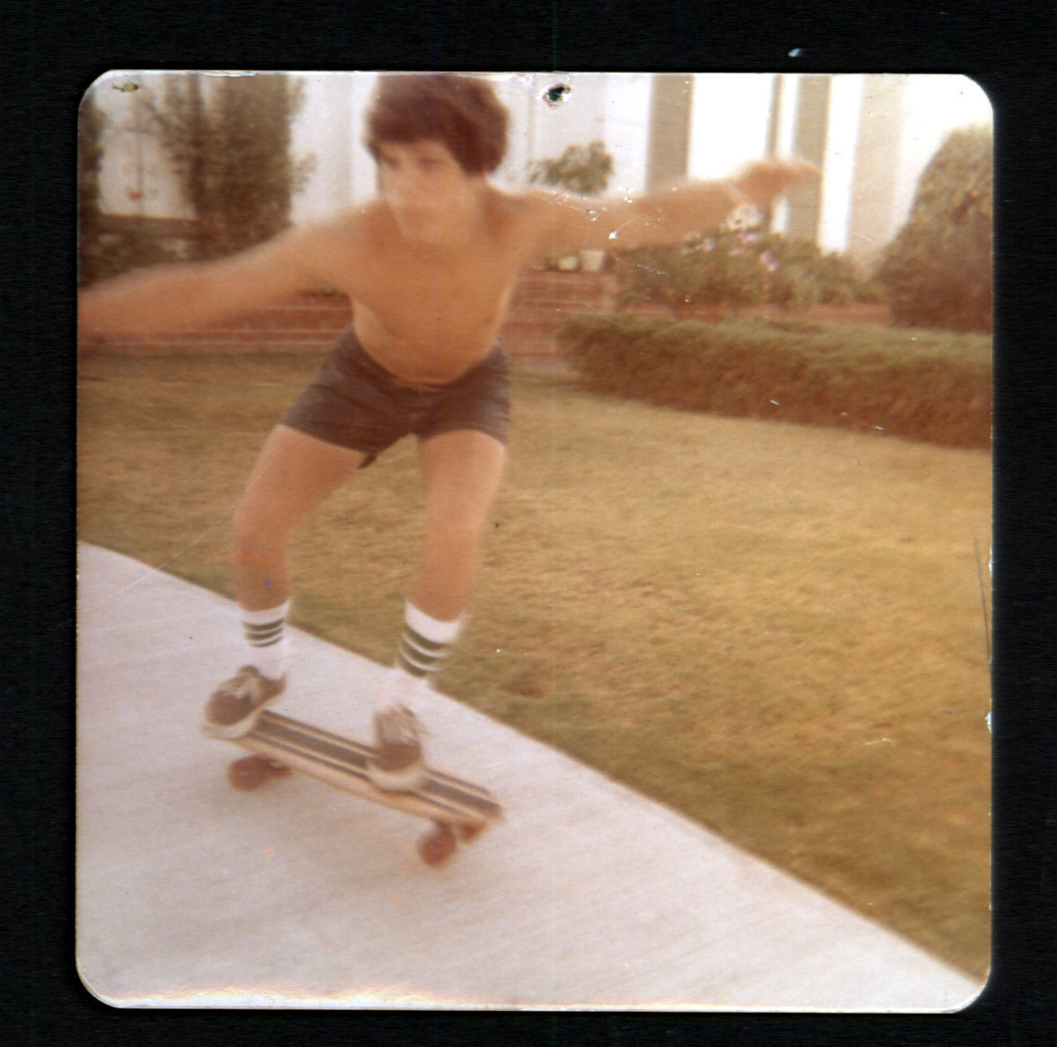 FOUND from Album * August 1977 SKATE BOARD KID on sidewalk