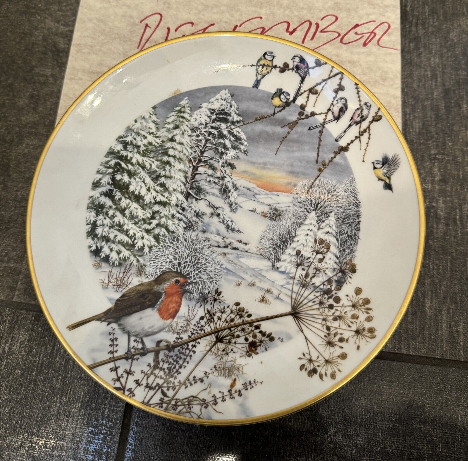 COLLECTOR PLATE BY PETER BANETT - A COUNTRY LANE IN DECEMBER