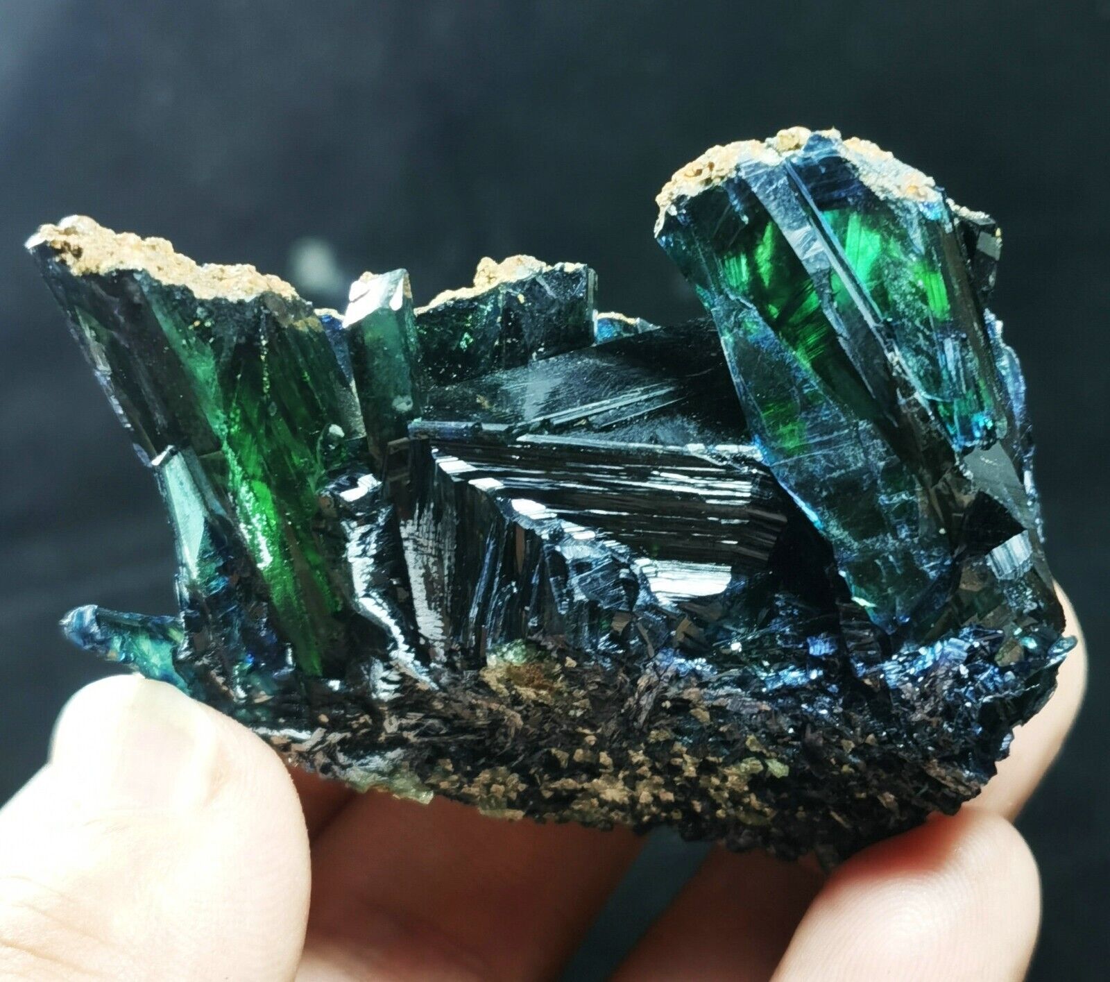 96g Natural Clear Green Vivianite Matrix Mineral Specimen Brazil