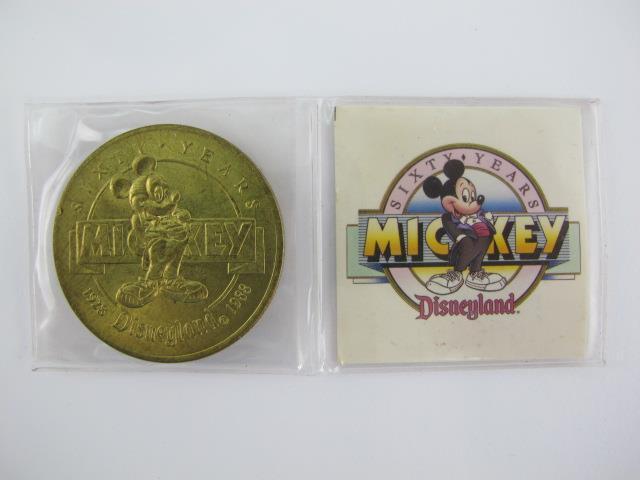 1988 Disneyland Mickey Mouse 60th Anniversary Commemorative Park Medallion Coin