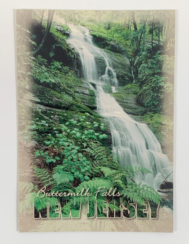 Buttermilk Falls Kittatinny Mountains New Jersey Postcard Unposted