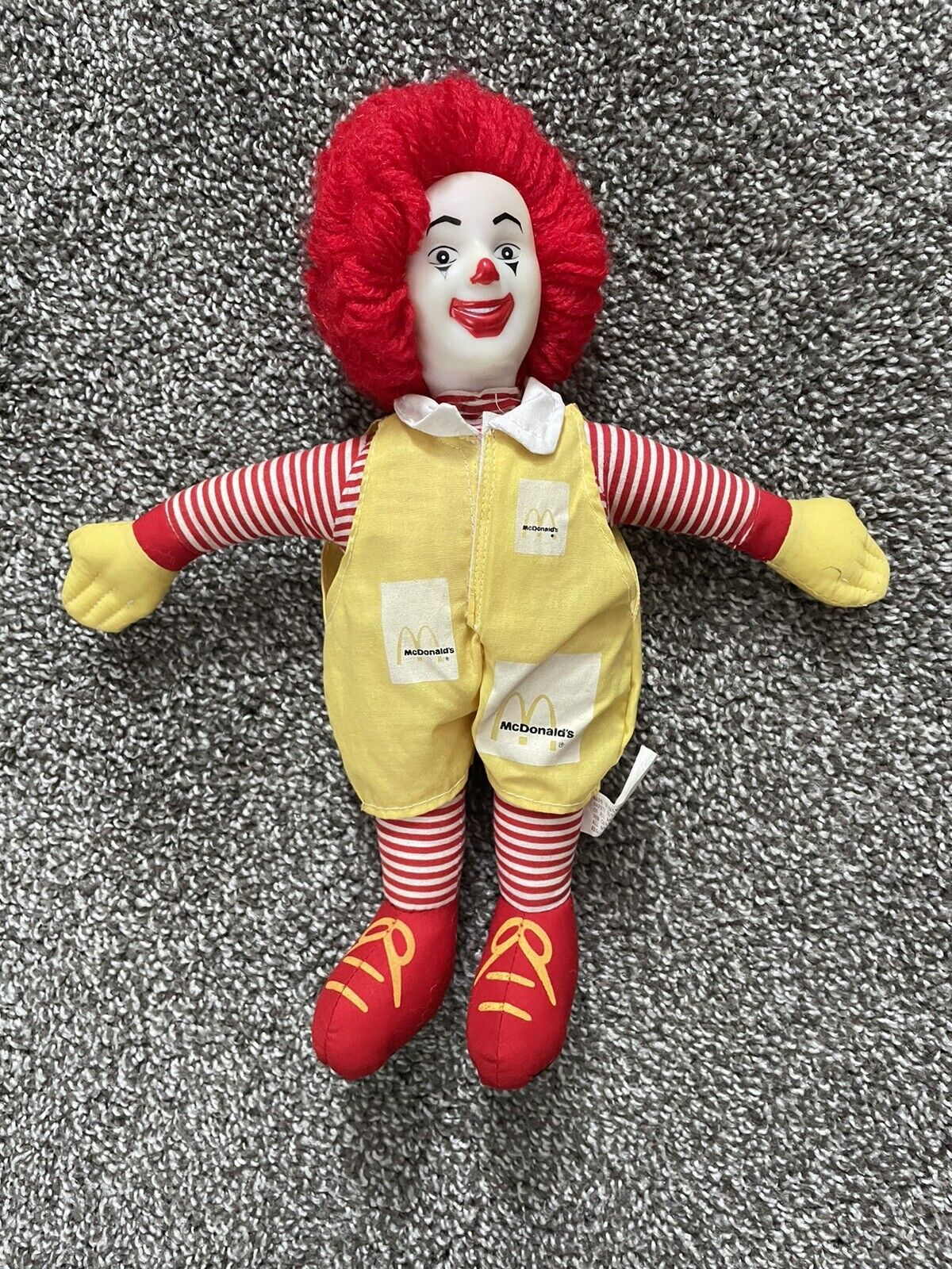 Vintage 1980’s McDonald’s Plush Ronald Doll Vinyl Head Horror  Clown Advertising
