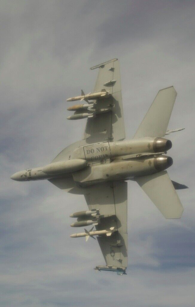 US Navy USN F/A-18F Super Hornet aircraft AGM-88E  (AARGM) missle A1 8X12 PHOTO