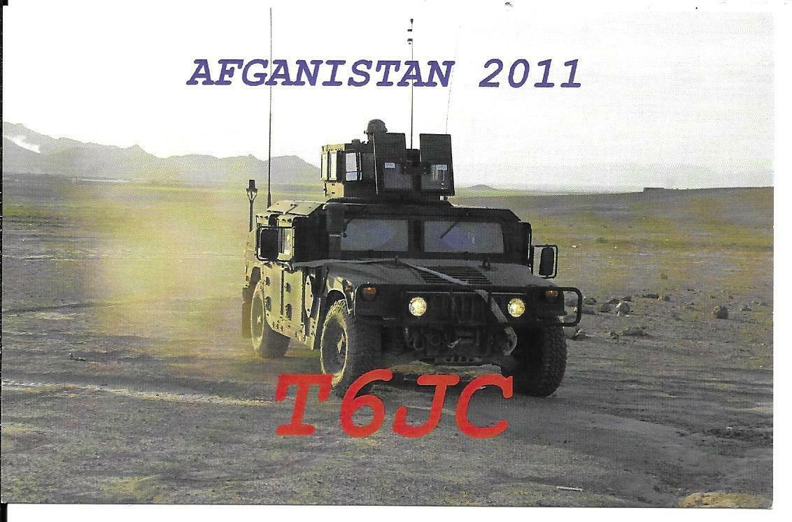 QSL 2011  Afghanistan   radio card   