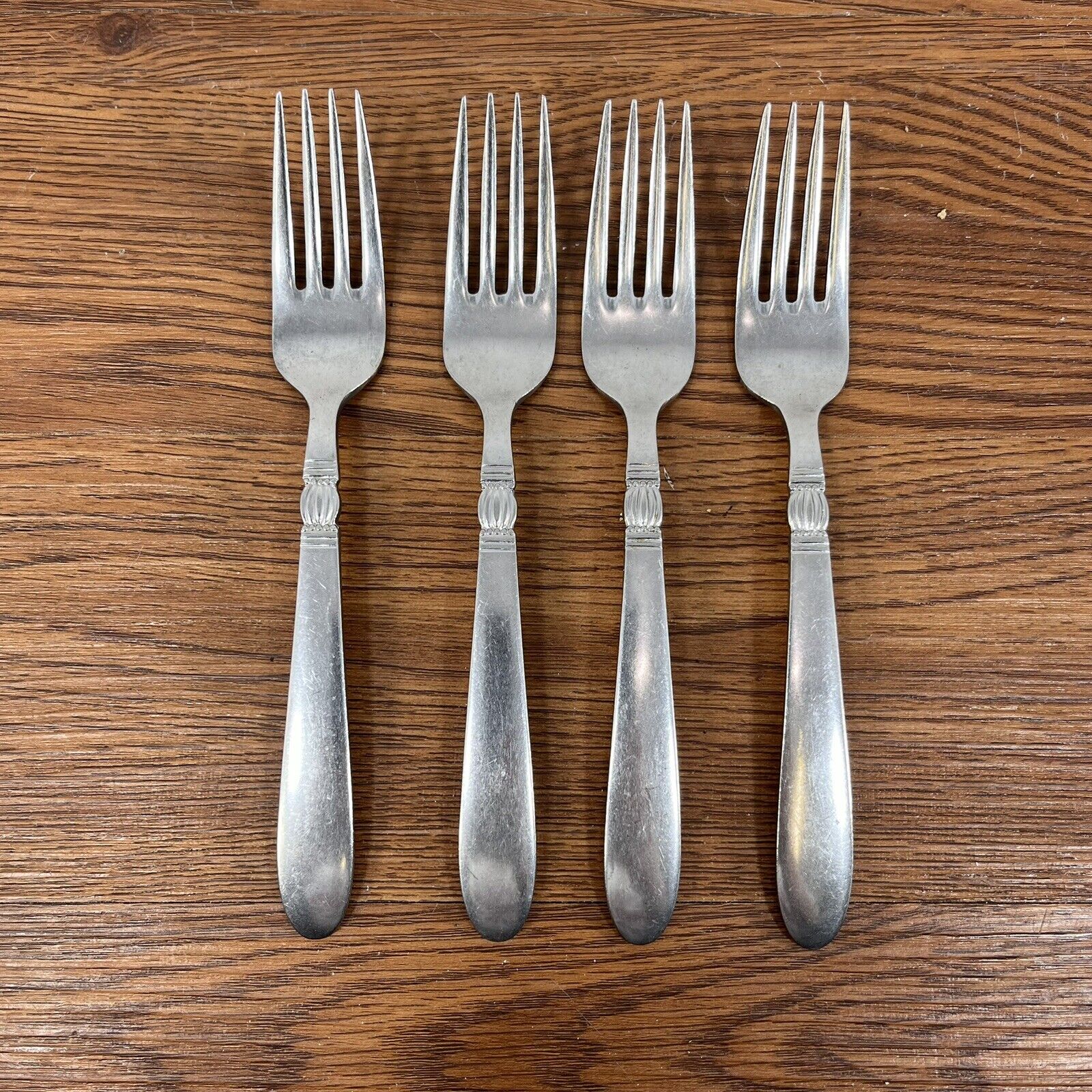 4 X Nasco Karen Stainless Flatware Pieces - Japan - Dinner Forks