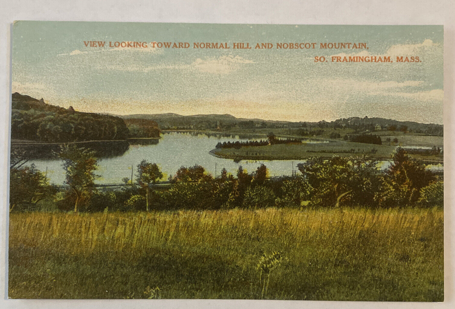 Vintage Postcard Normal Hill & Nobscot Mountain, So Framingham, Massachusetts