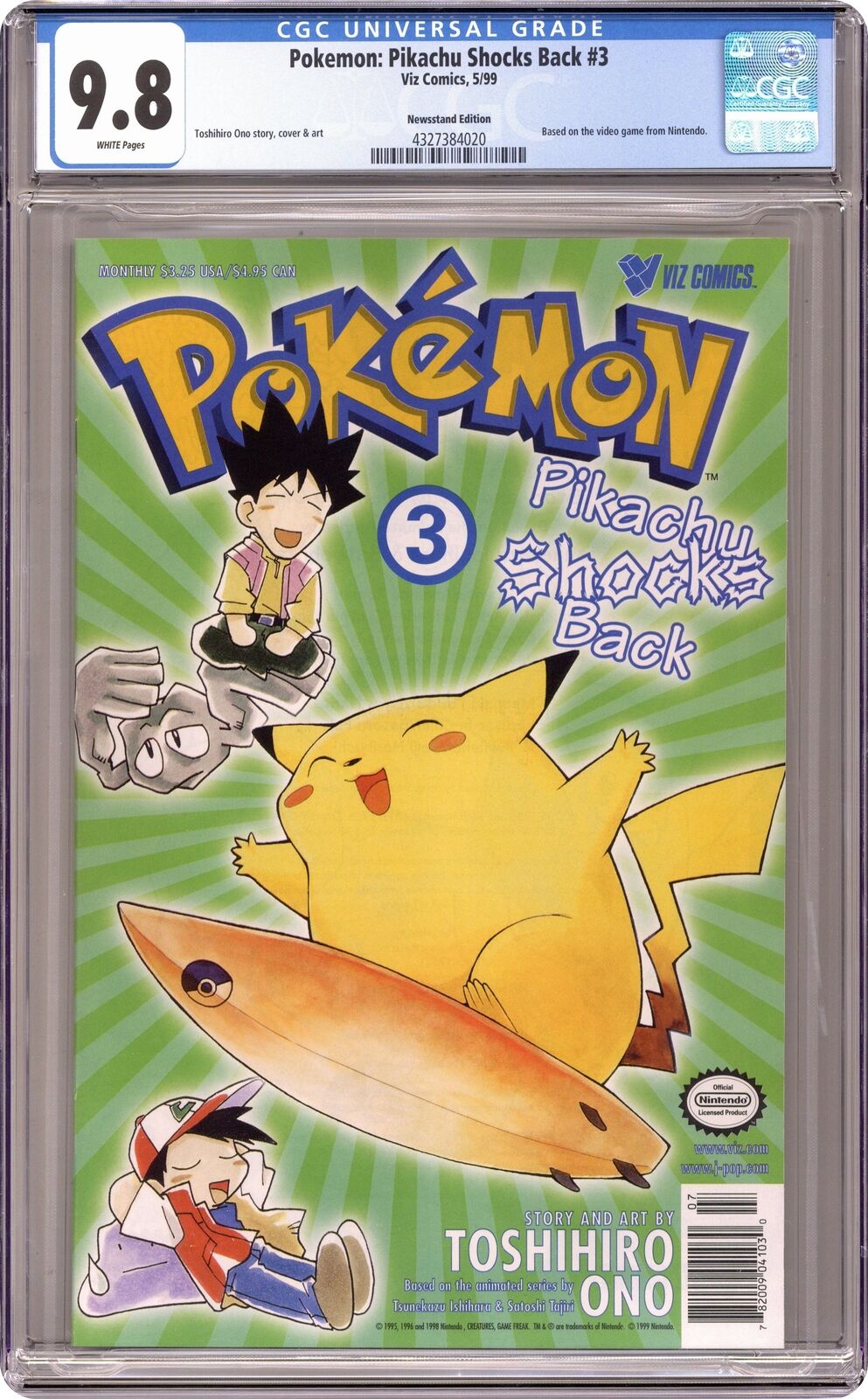 Pokemon Part 2 Pikachu Shocks Back #3 CGC 9.8 Newsstand 1999 4327384020