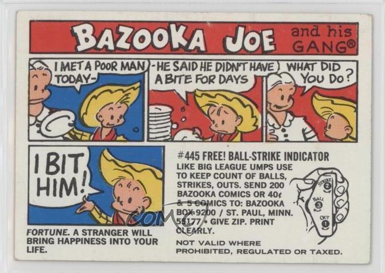 1960s Topps Bazooka Joe Comic Cards I Met a Poor Man Today t6r
