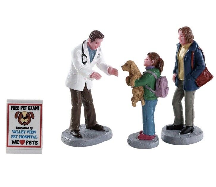 LEMAX-CHARLEY THE VET -Holiday Village -4 piece Set