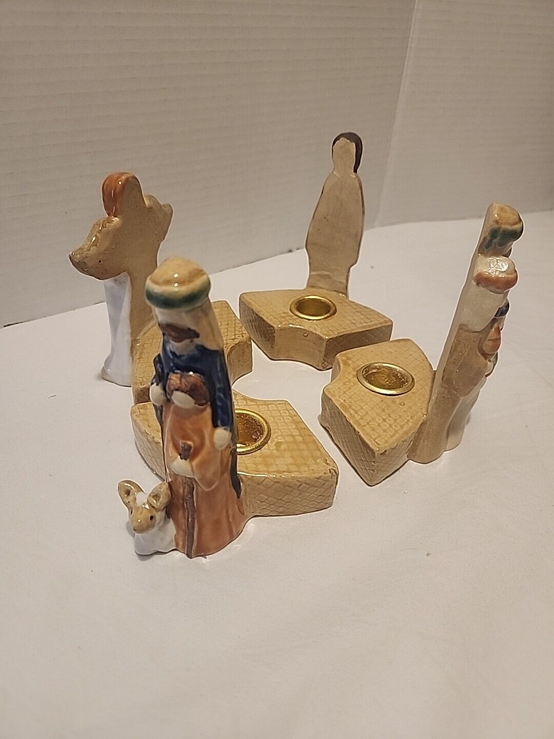 Dicksons Nativity Advent ring Taper Holder CH-419 NEW OPEN BOX