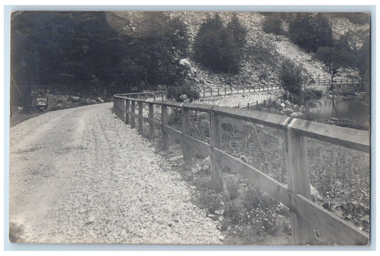 1909 Dirt Road Lake View Loysburg Bedford County PA RPPC Photo Antique Postcard