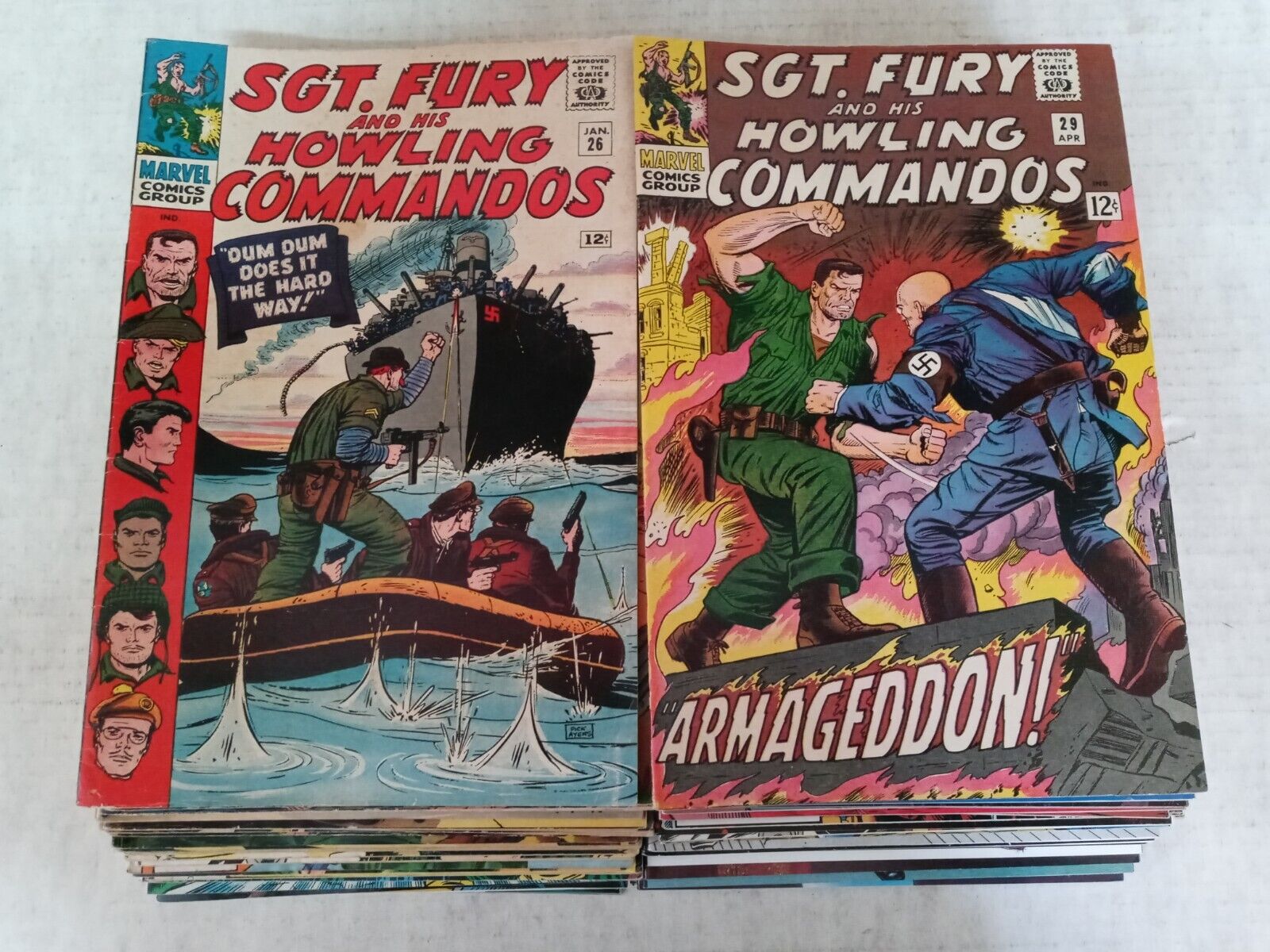 Sgt Fury, Nick Fury Shield 1 Lot Of 48 Marvel Vintage Comics 