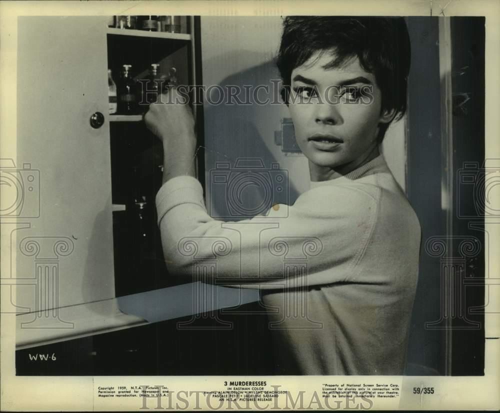 1960 Press Photo Pascale Petit in Scene From Comedy \