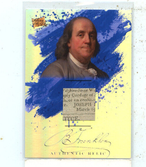 BEN FRANKLIN Relic 2023 Pieces Of The Past 7 Year Collection Authentic Relic