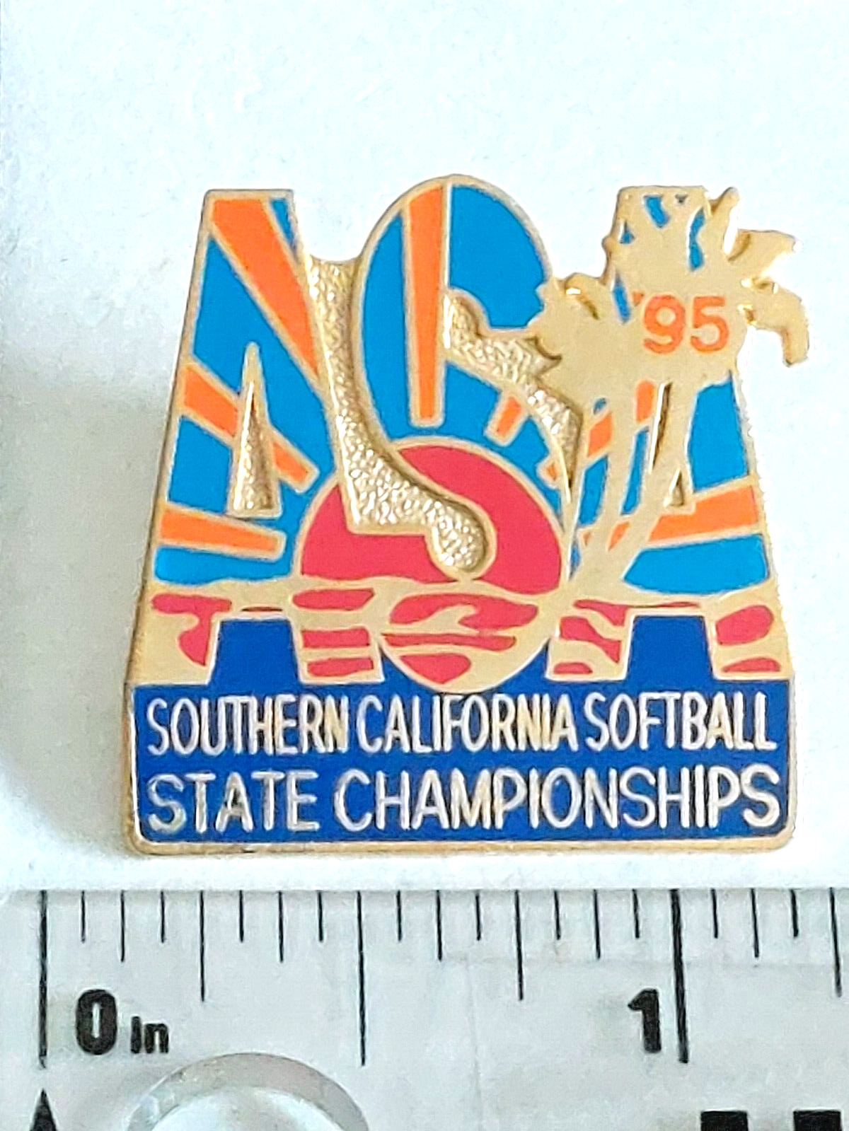 Softball ASA 1995 Southern California State Championships Lapel Pin (042423)
