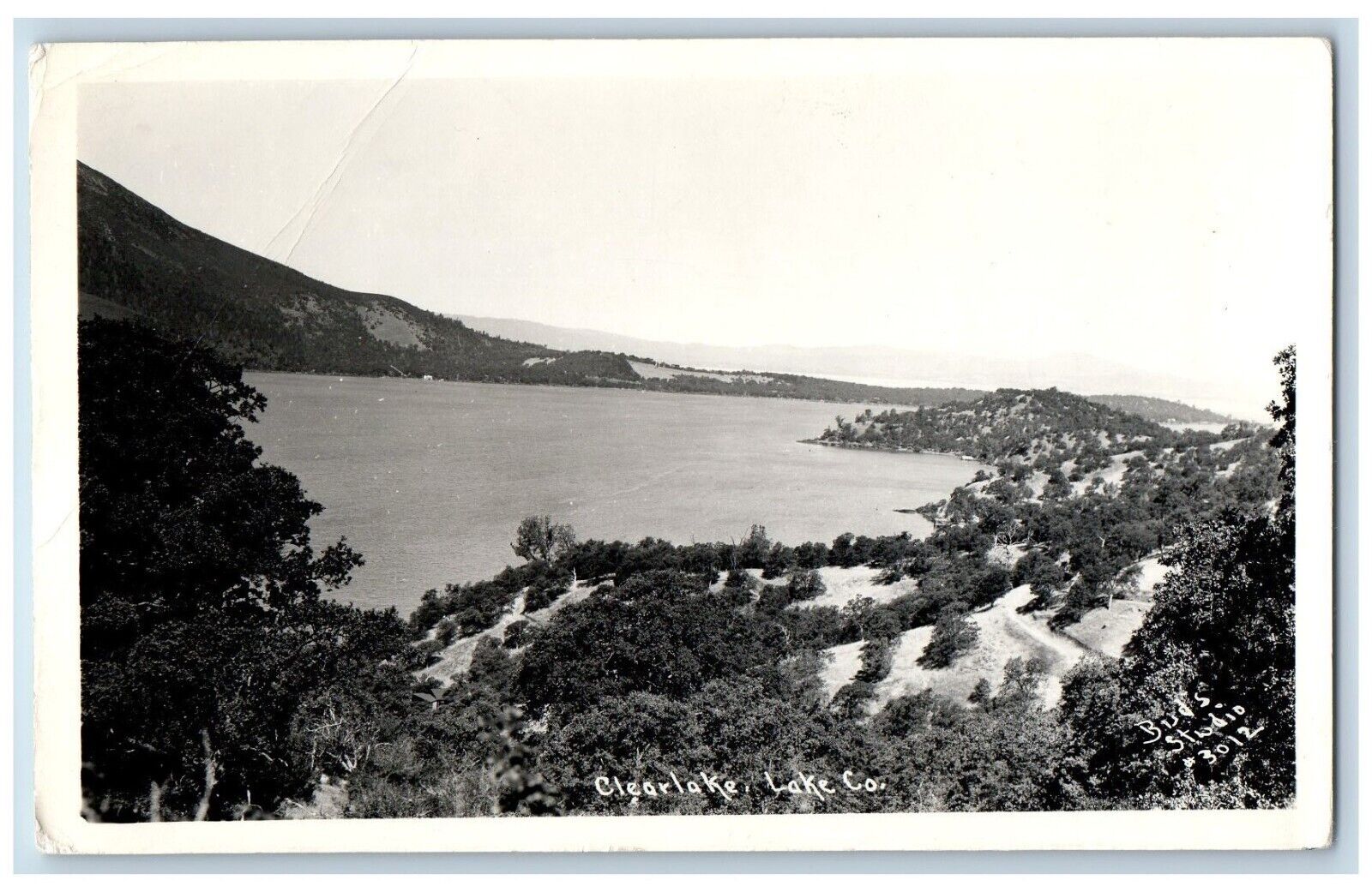 Clearlake California CA Postcard RPPC Photo Lake Co. View c1940\'s Posted Vintage