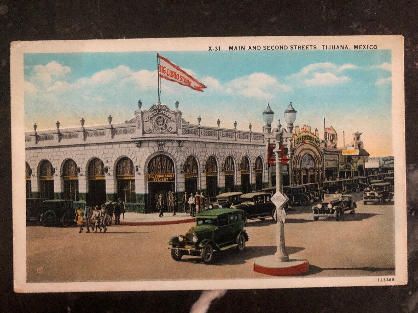 1920s Tijuana Mexico Picture Postcard Cover Main And Second Street To New Jersey