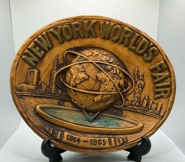 Vintage 1964-1965 New York World’s Fair Souvenir Plate Wall Art 