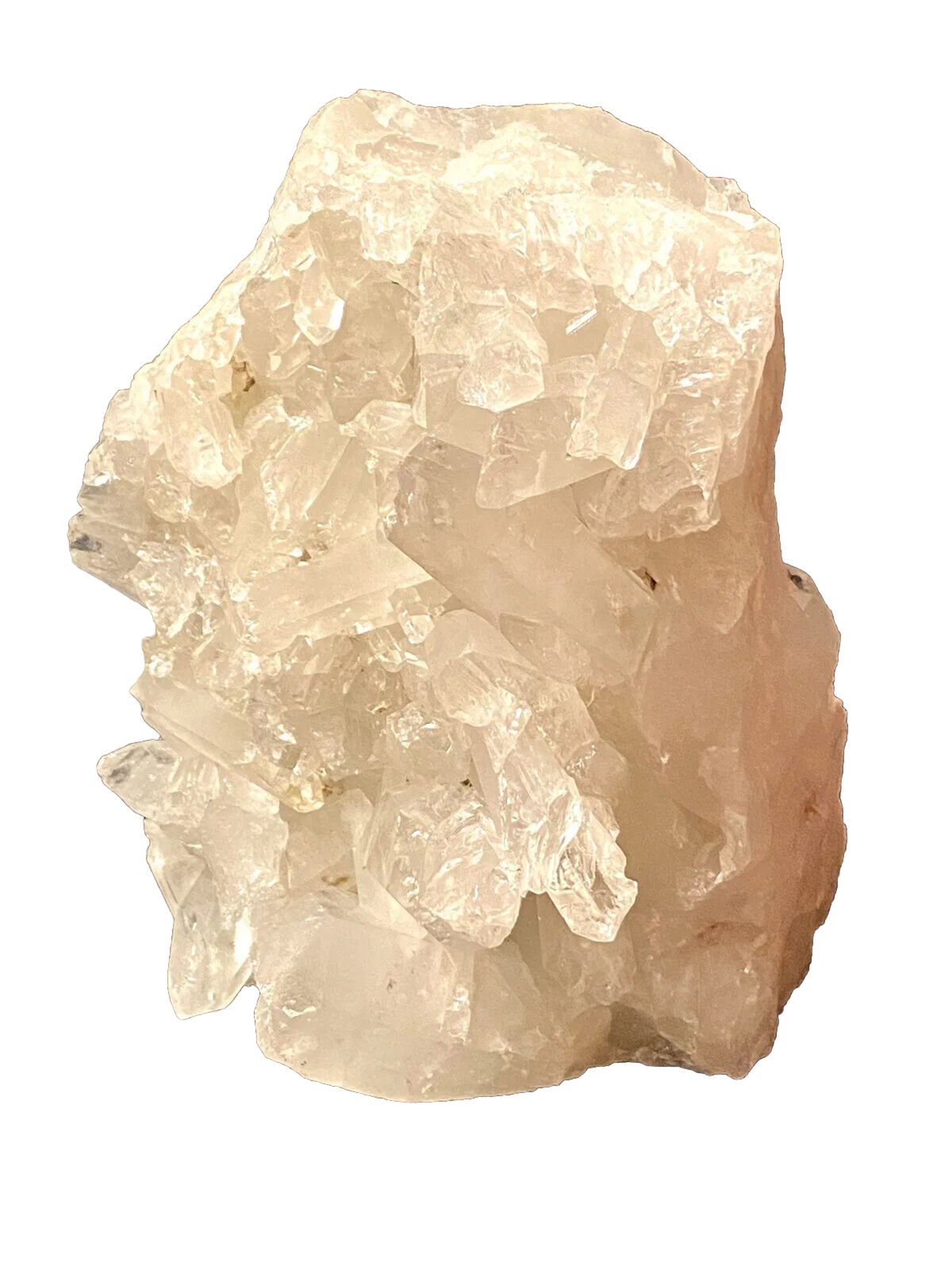 Natural 7 Pound Quartz Crystal Cluster With Mounting Hole 8x7x5 Inch Specimen