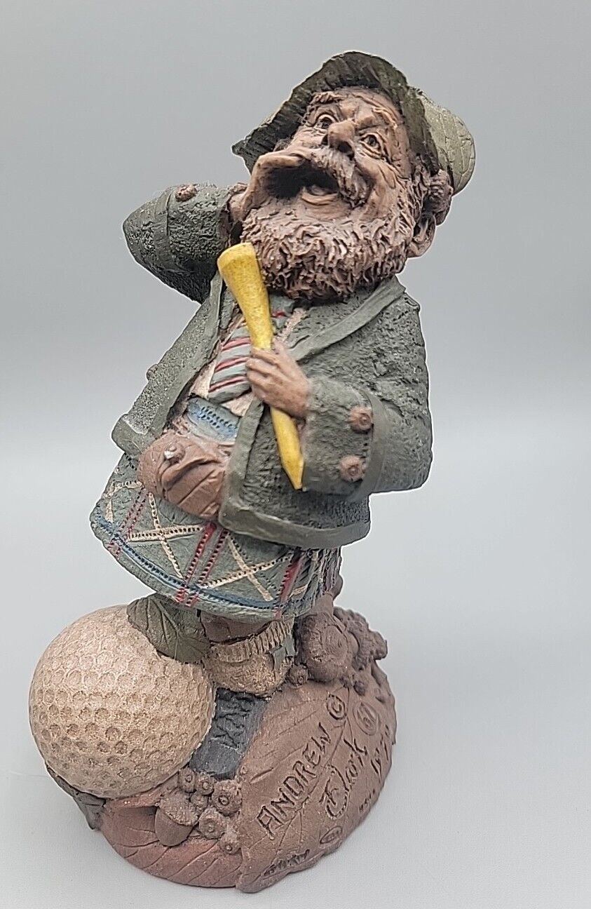 Thomas Clark Gnomes Andrew Figurine Edition 67 1990  Golf Scottish New Pence