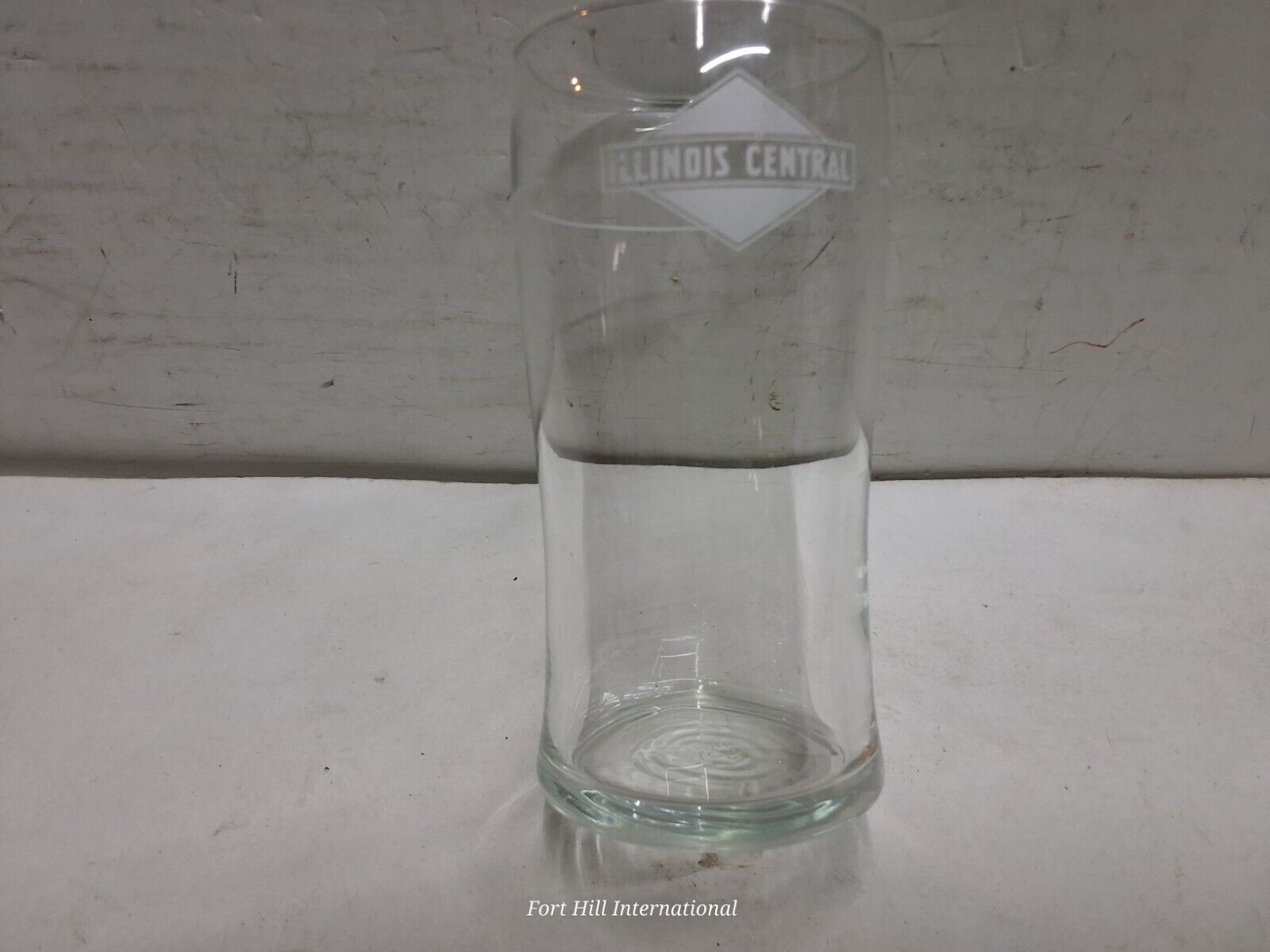 Illinois Central railroad drinking glass