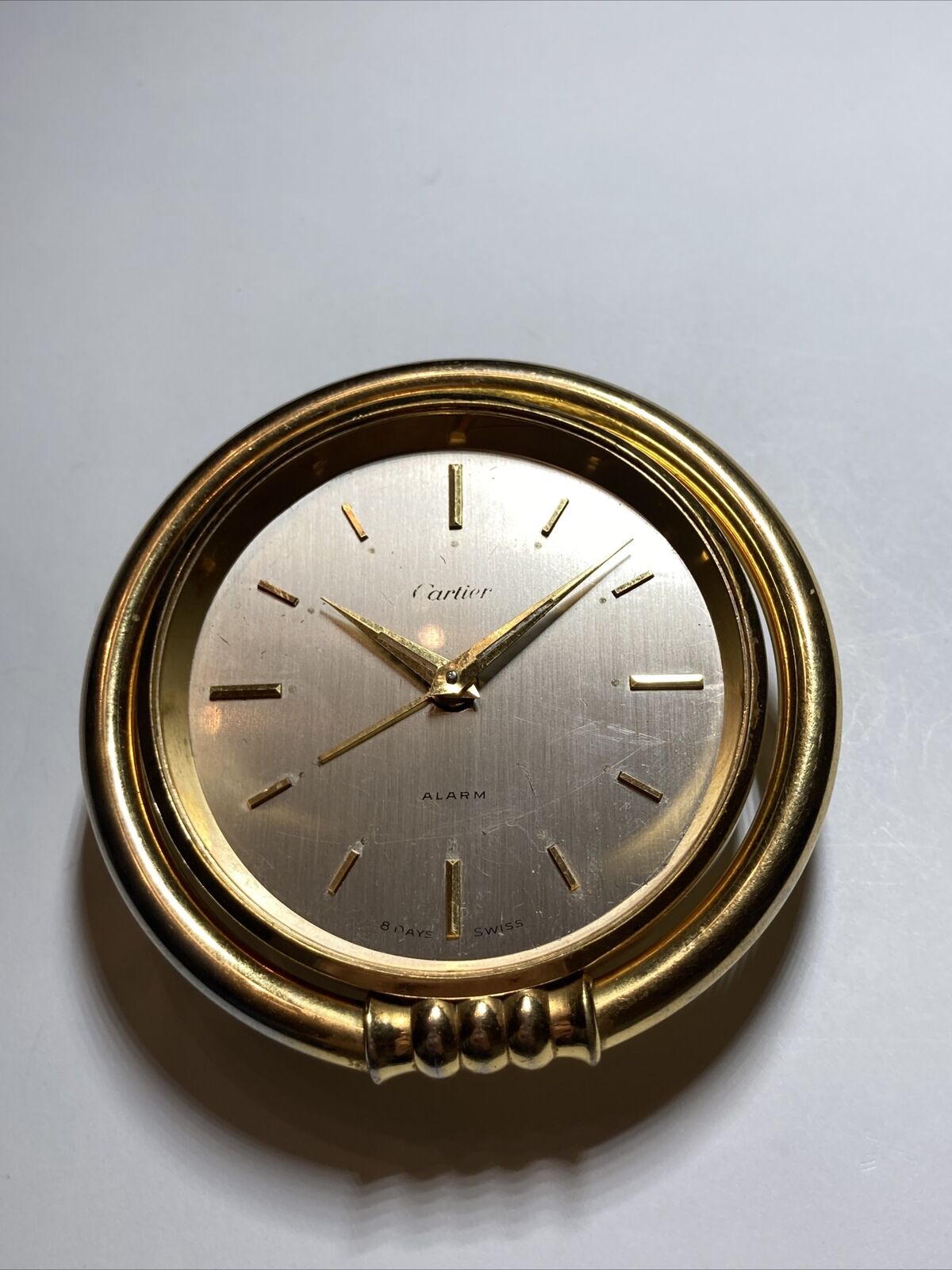Collectible Rare Antique CARTIER 8 Days Alarm 15J Swiss Travel Watch