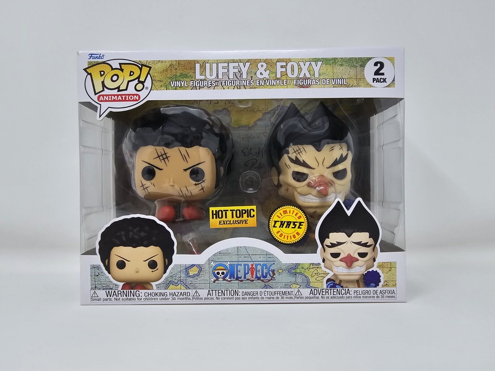Funko Pop Animation: One Piece - Luffy & Foxy (Chase) [Hot Topic Exclusive]
