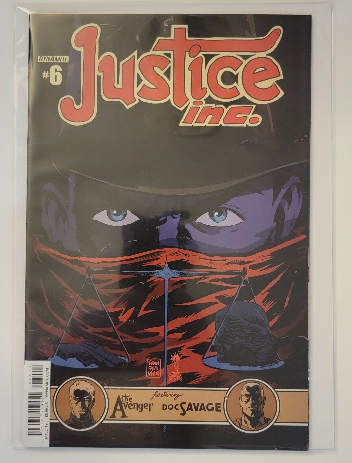 Justice Inc. Featuring The Avenger Savage Dynamite Comics #6 Bagged and Boarded