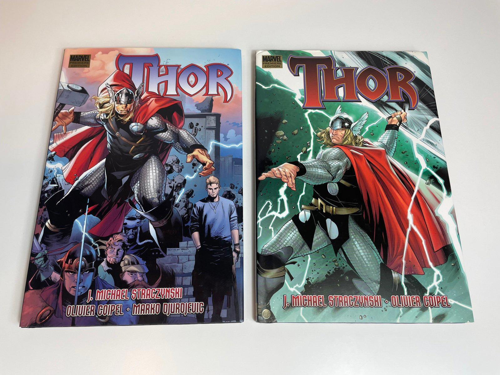 Thor by Straczynski Coipel Vol 1 & 2 Hardcover 1st Edition Excellent