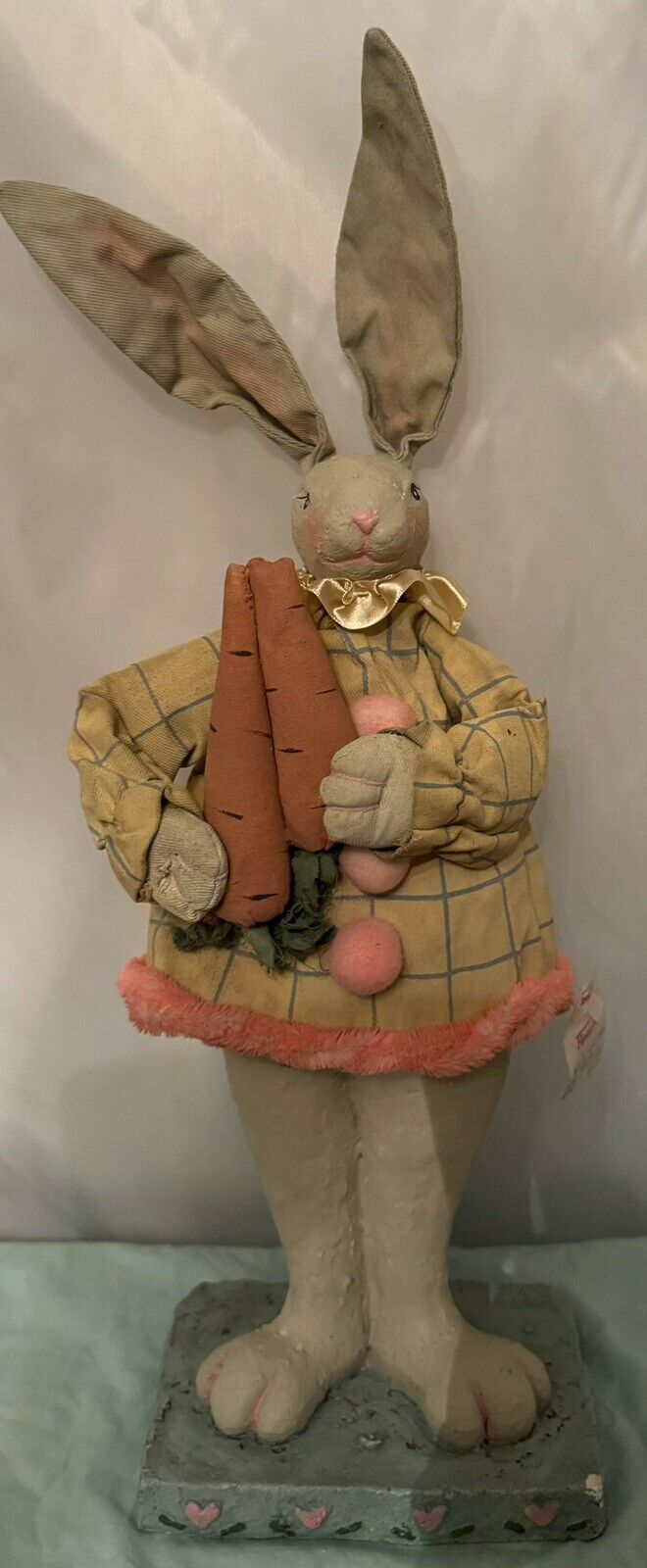 Vintage Extra Large 15” Hand Painted Easter Rabbit