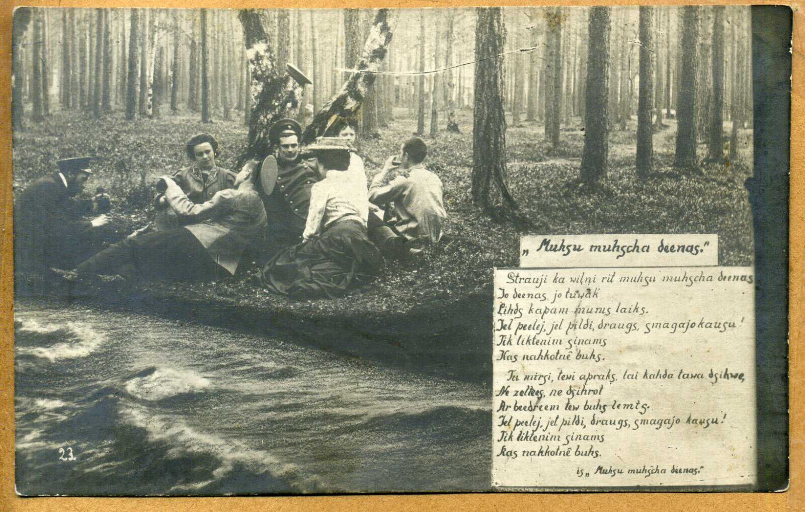 Latvia 1909 Greetings Postcard w/Riga Cancel
