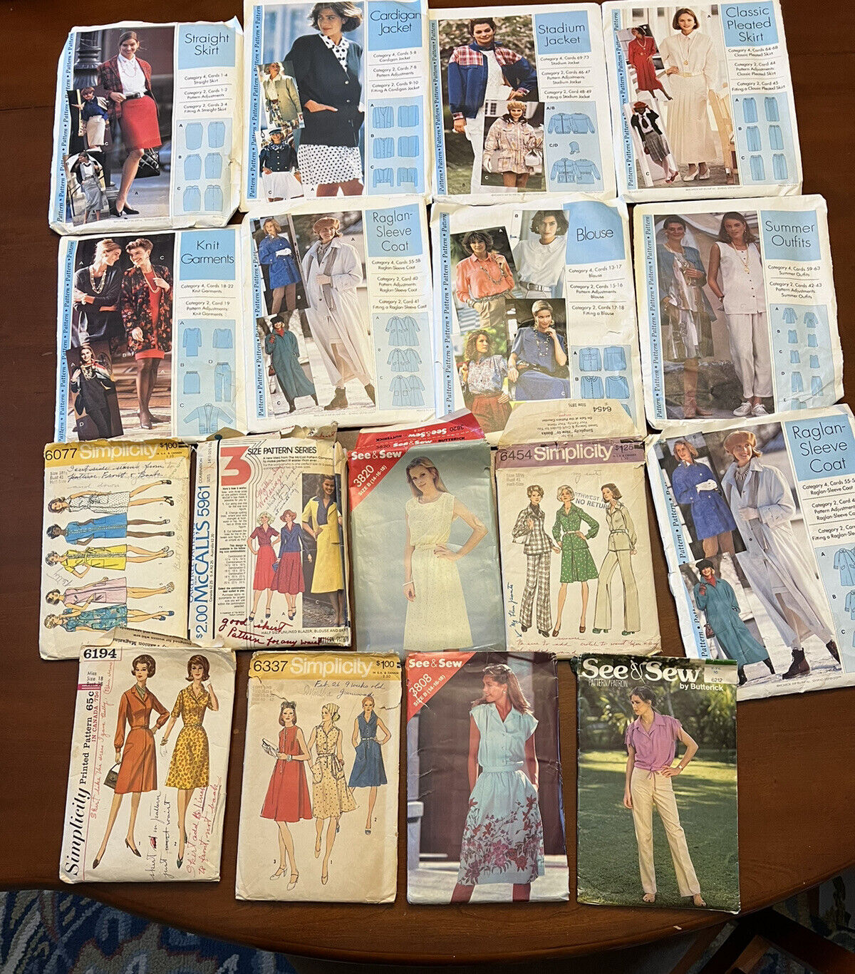 Lot of 17 Vintage Sewing Patterns Simplicity, Step By Step, McCall’s 60-90’s
