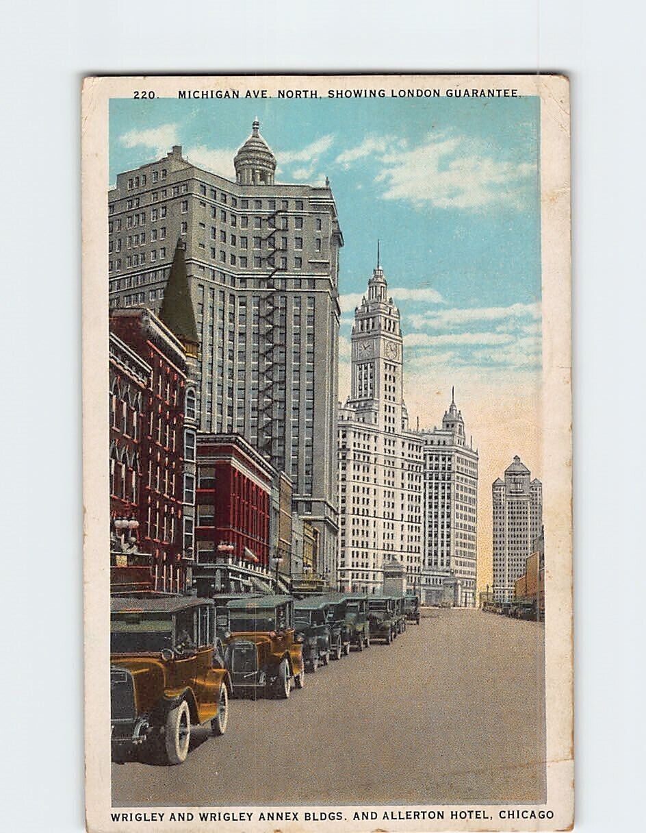 Postcard Michigan Avenue North Chicago Illinois USA