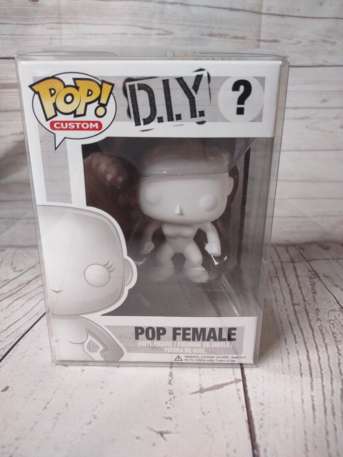 Funko Pop Vinyl D.I.Y. Pop Female Figure #? 2014 Do It Yourself With Protector