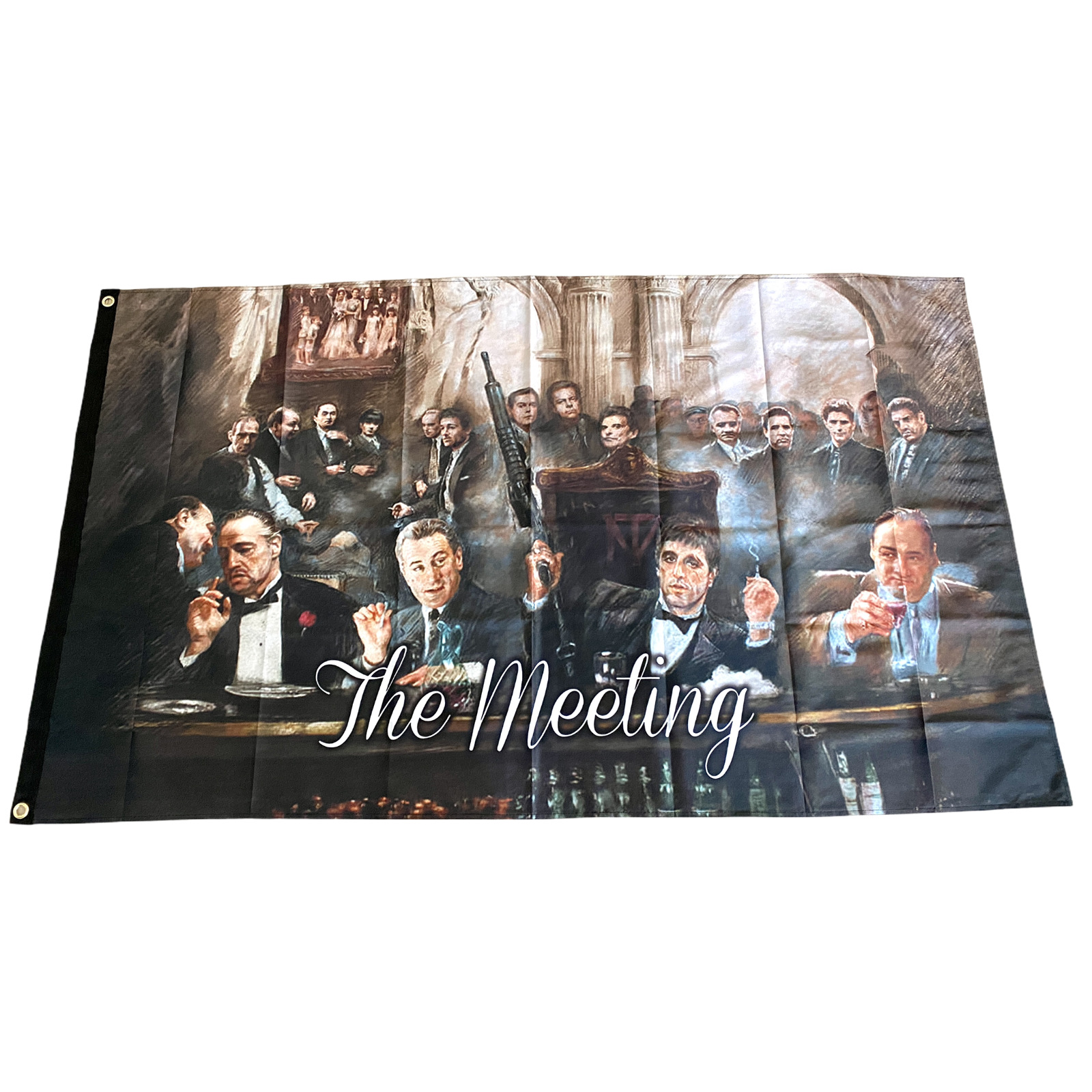 The Meeting 3ftx5ft flag banner limited edition scarface godfather good fellas