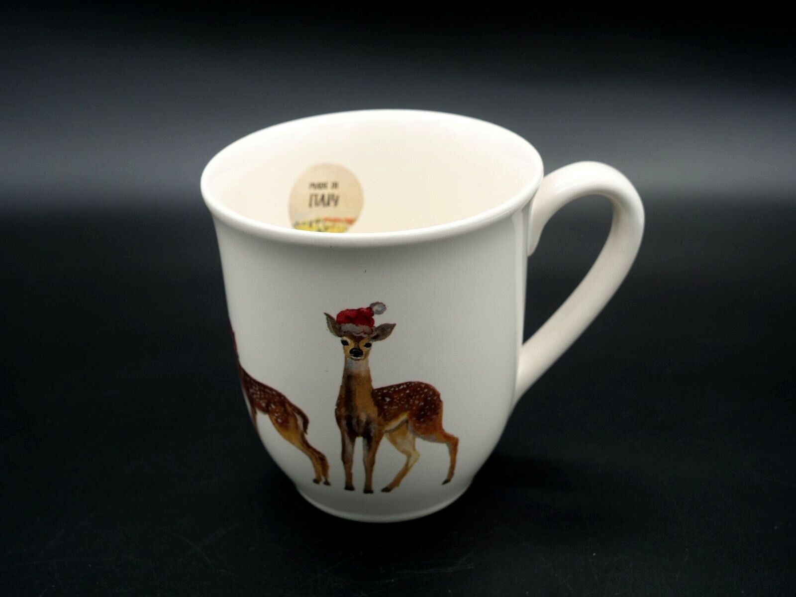 Ceramica Cuore Christmas Deer Coffee Mug Made in Italy