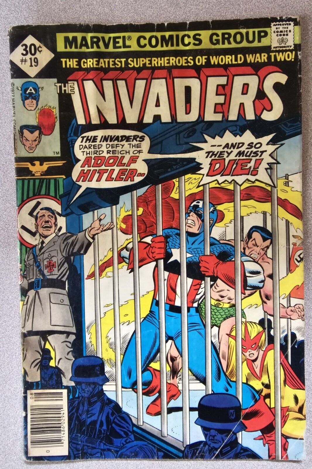 The Invaders #19 August 1977  Hitler Cover