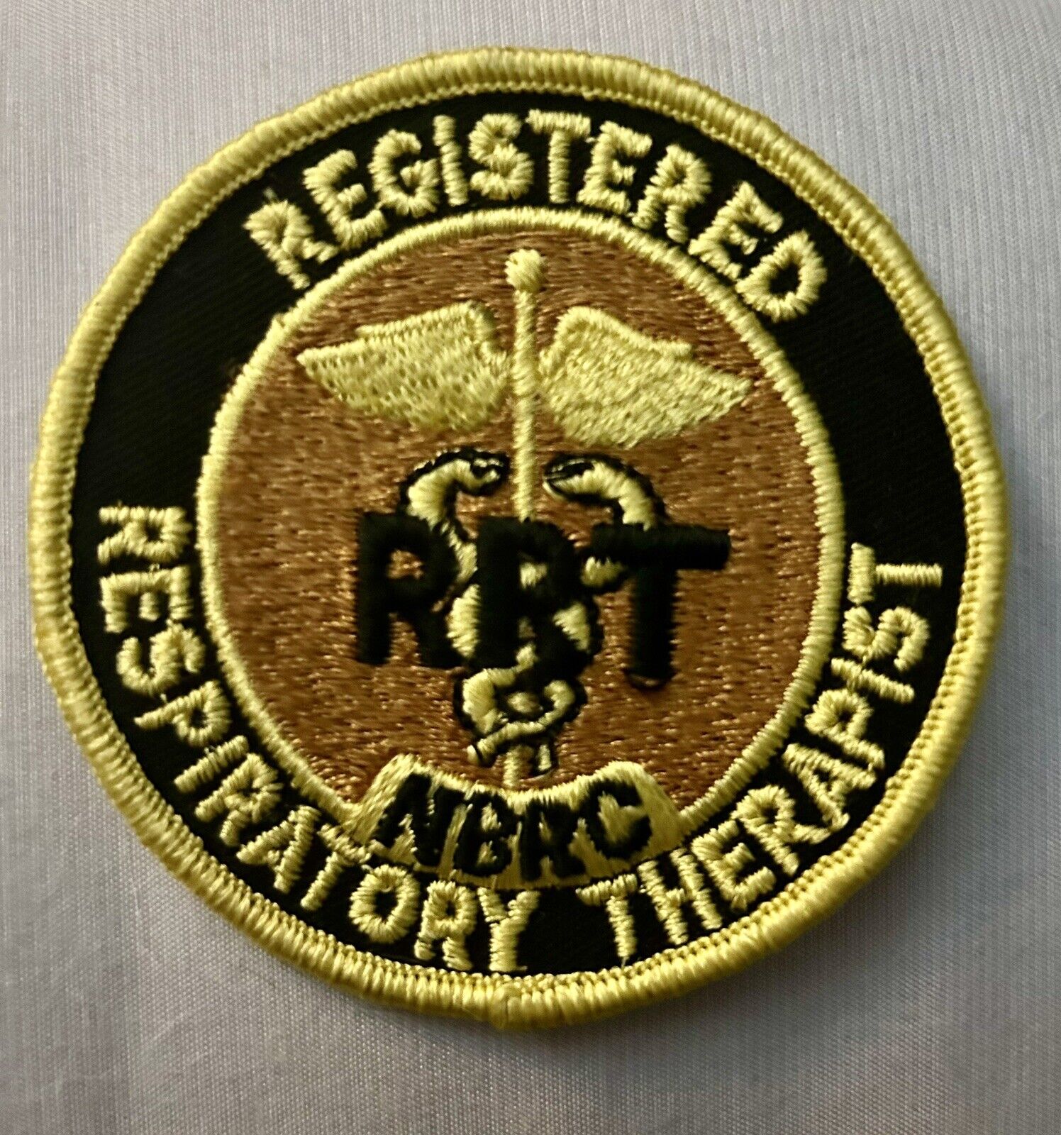 Vintage Registered Respiratory Therapist RRT Serpent NBRC Patch 1980\'s