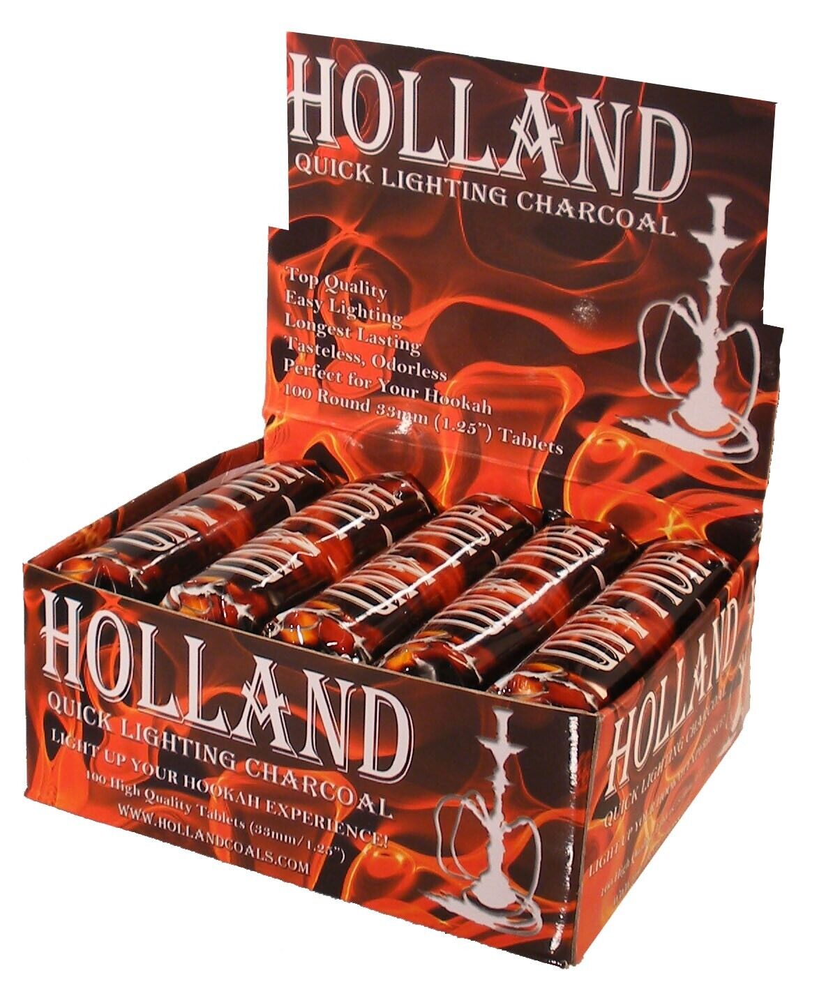 Holland Quick Light Charcoal 33mm Incense Frankincense Hookah 100 pcs 33 mm