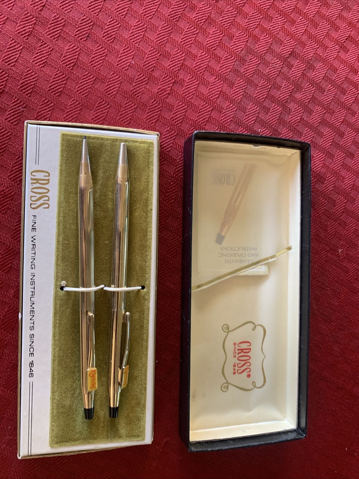 Vintage Cross 4501 10K Gold Filled Pen & Pencil Set Kahlua