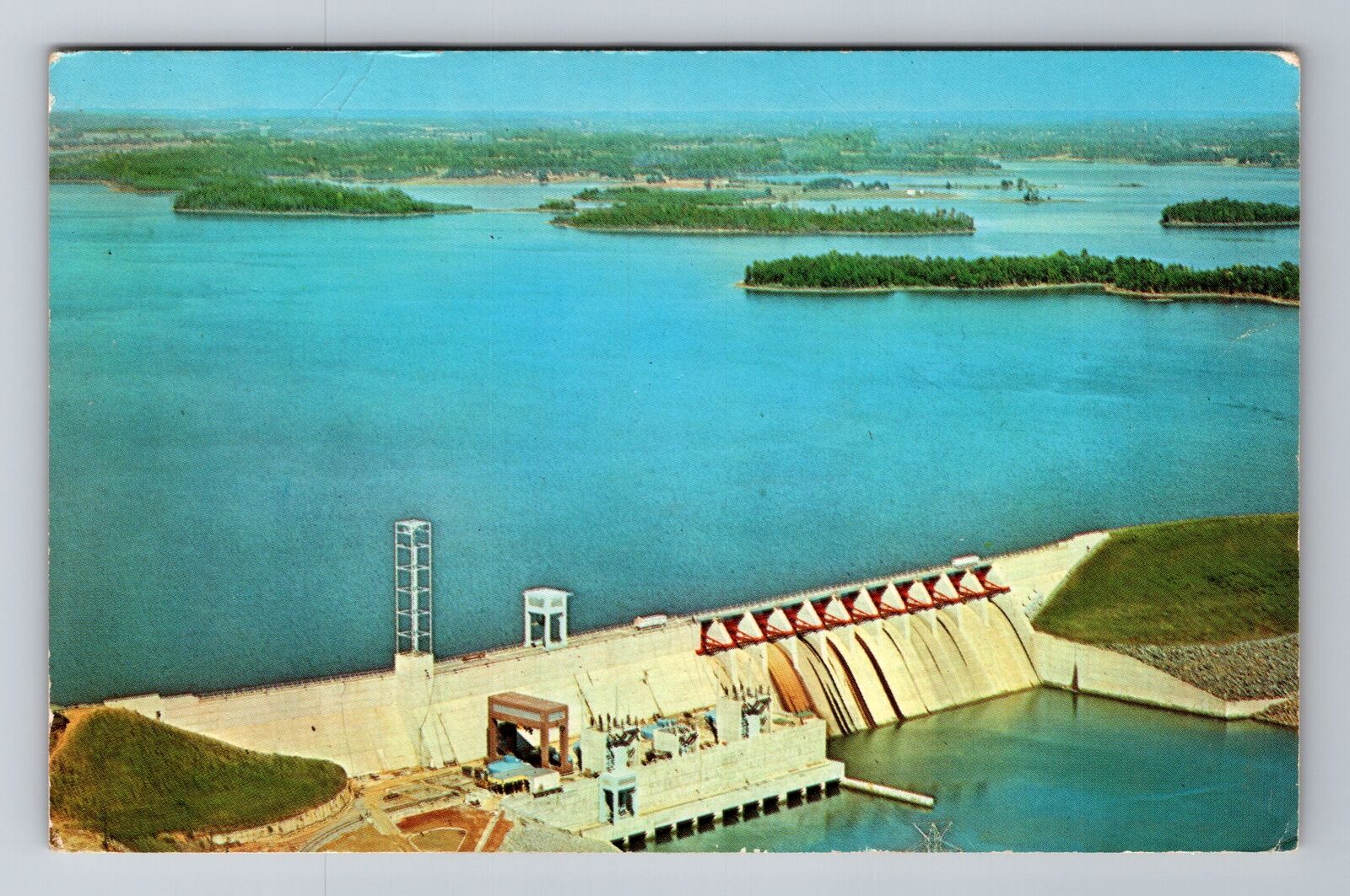 NC-North Carolina, Cowan's Ford Dam & Lake Norman, Vintage c1967 Postcard