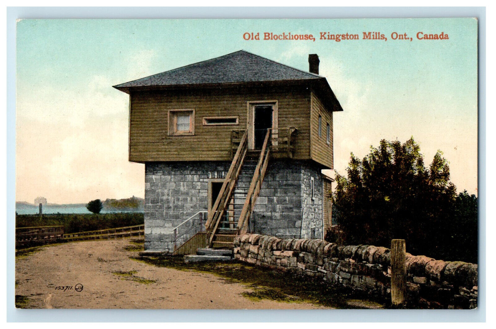 c1910s Old Blackhouse, Kingston Mills Ontario Canada Antique Postcard