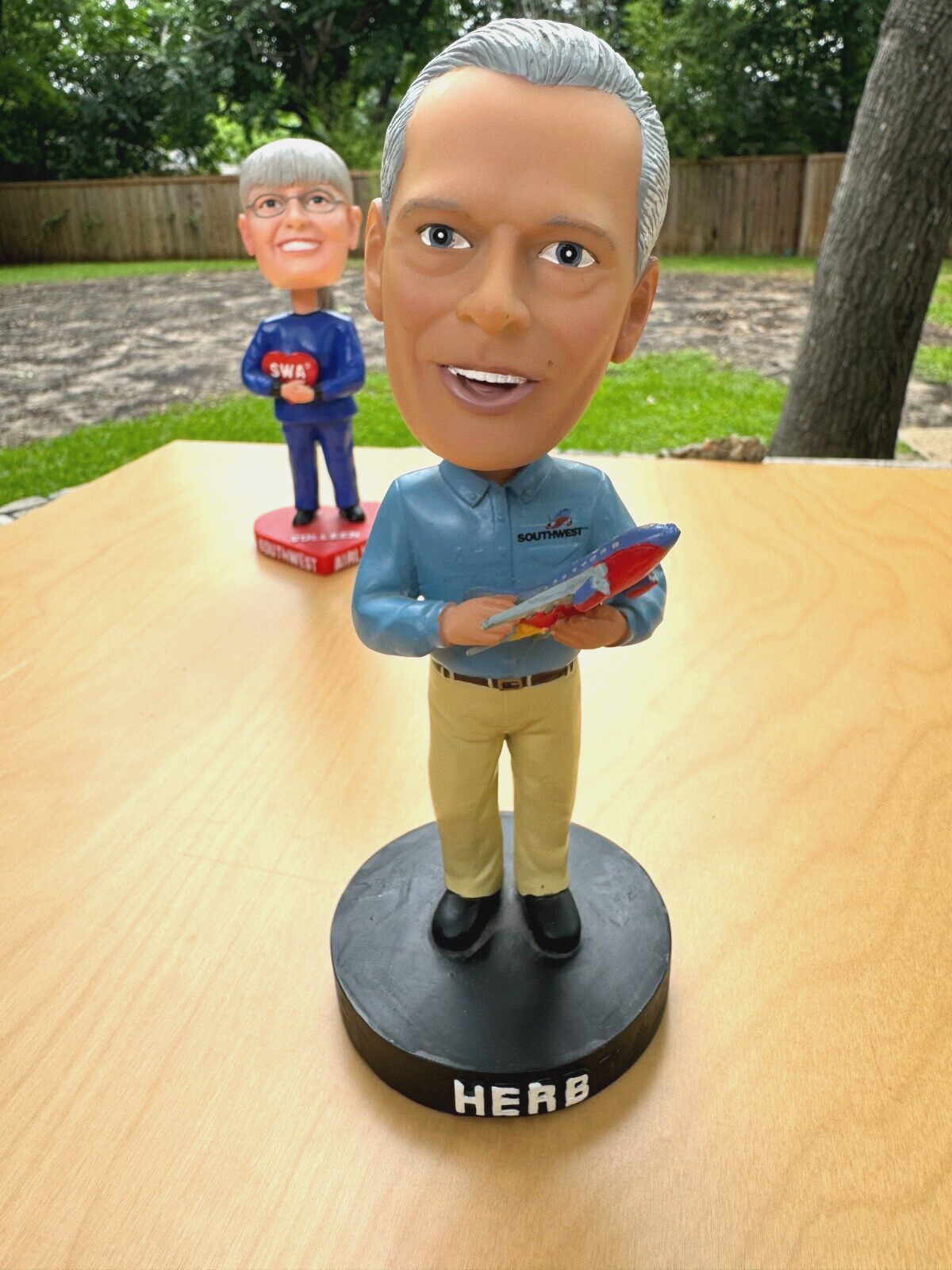 RARE 1990's SOUTHWEST AIRLINES HERB KELLEHER CEO CO FOUNDER BOBBLEHEAD