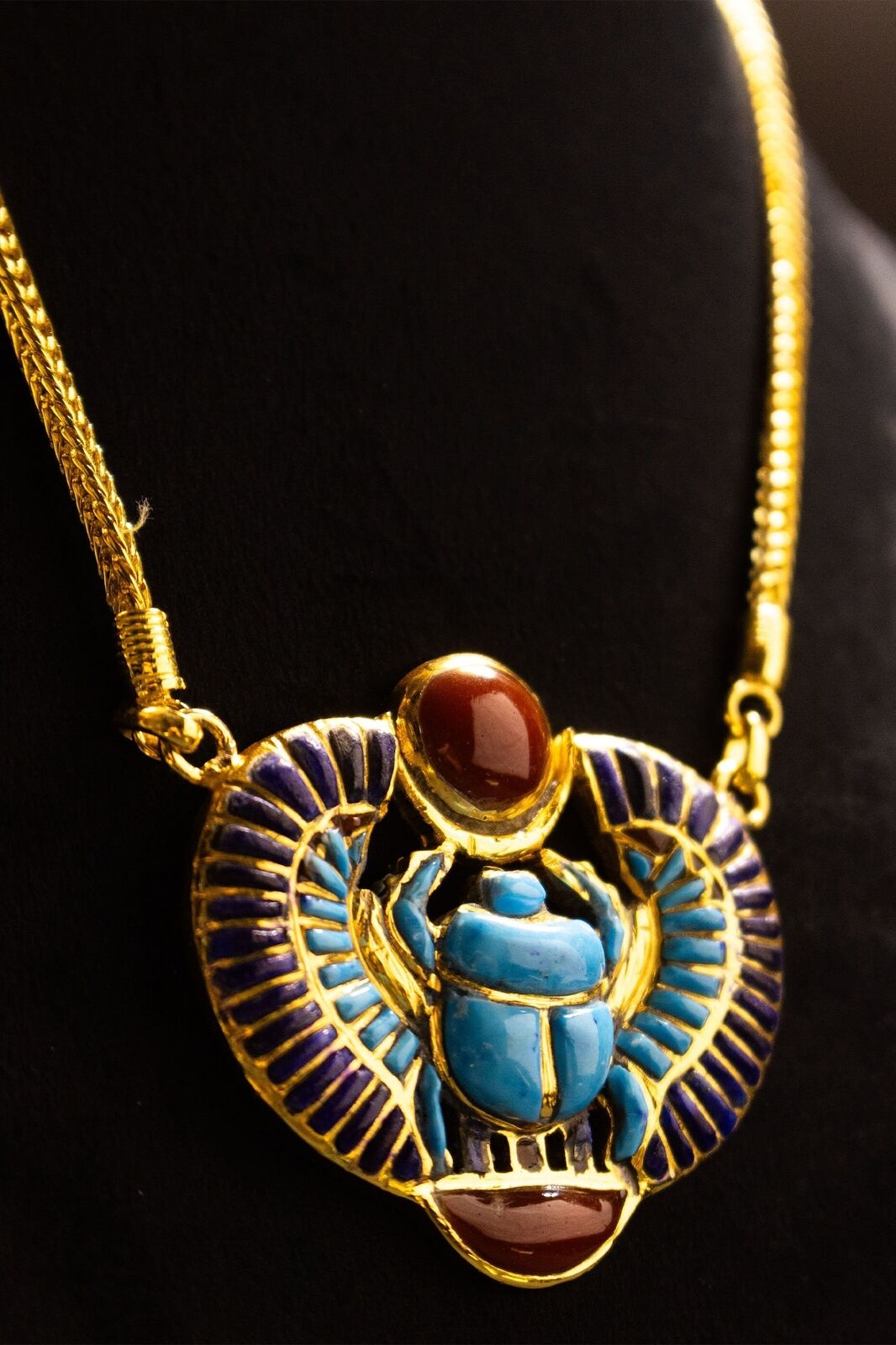 Gorgeous Egyptian necklace with Egyptian Scarab- Made In Egypt
