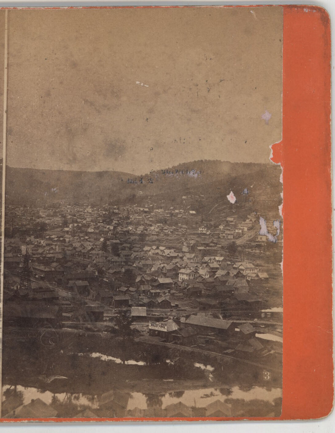 Birdseye View of Bradford PA Detlor & Waddell\'s Stereoview c1880