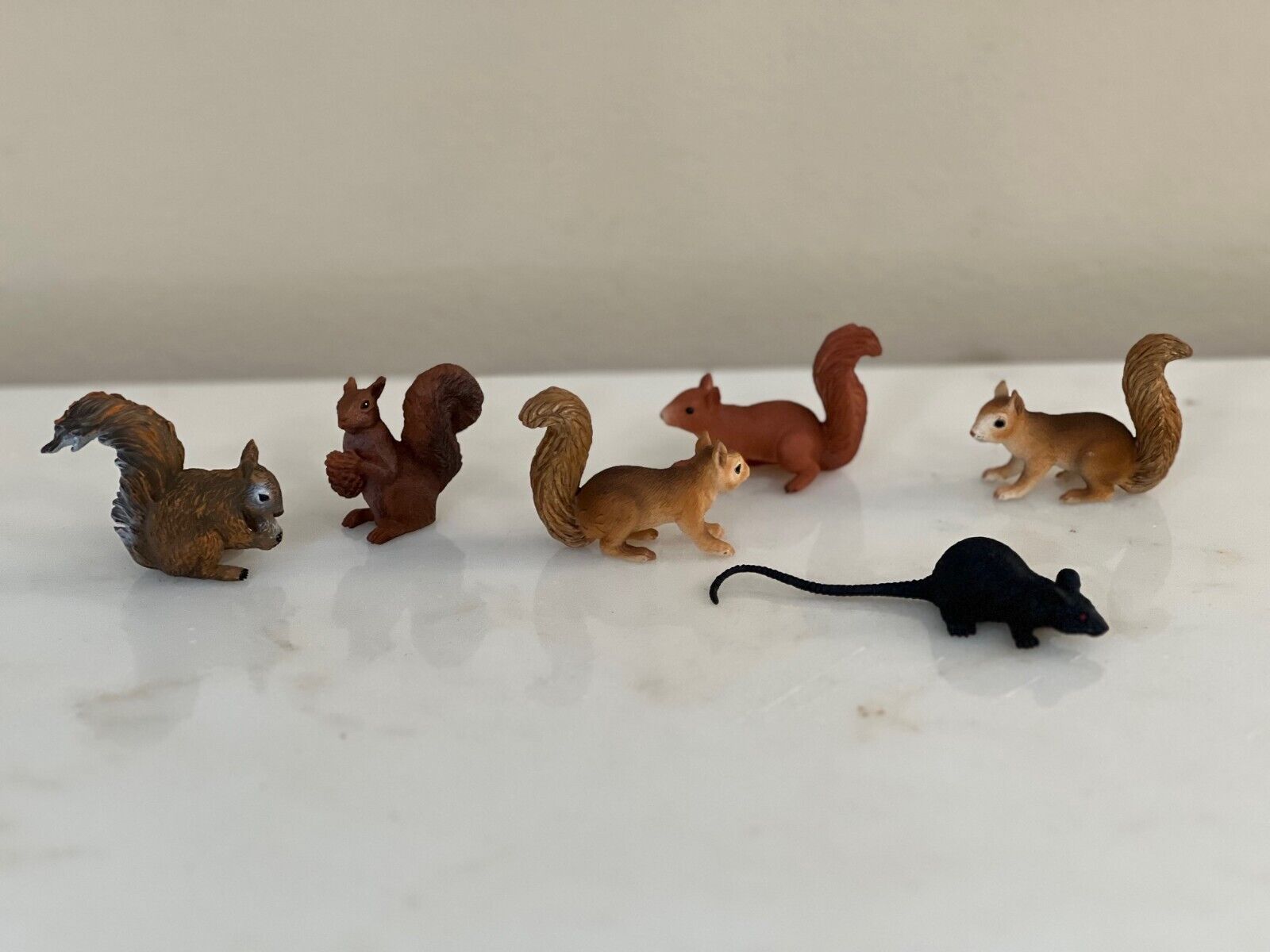 LOT of 1/6 Scale Squirrels, Rat by Schleich, Papo, Safari Ltd. etc. for Diorama