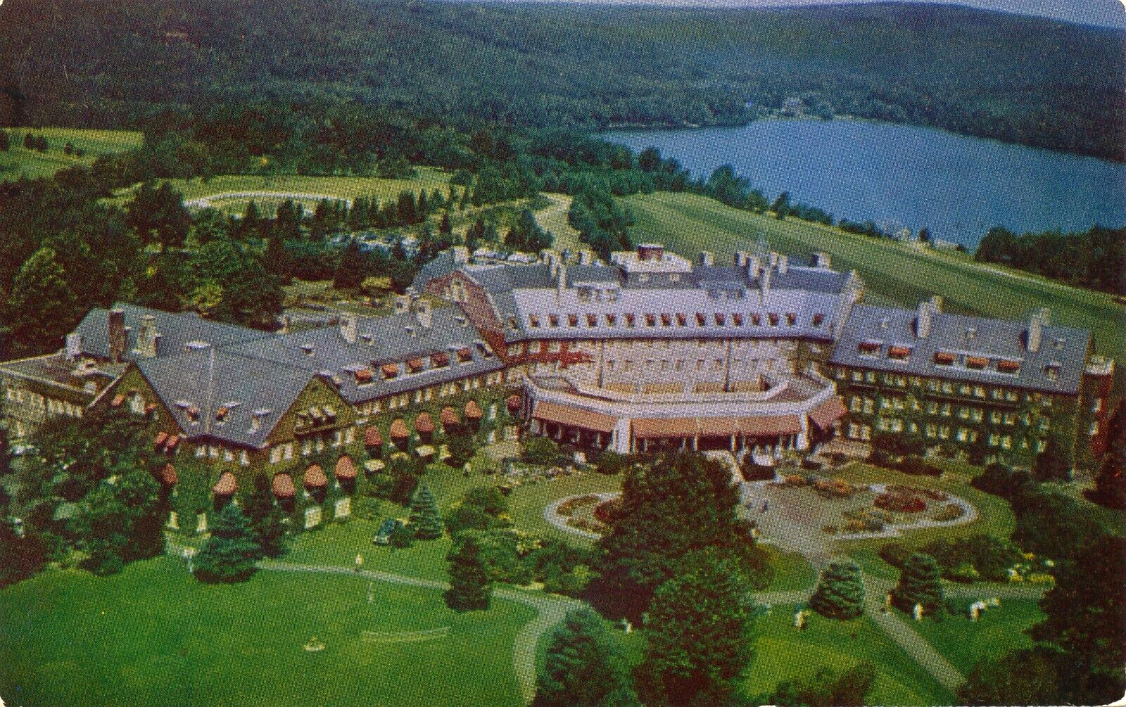 The Lodge with Skytop Lake and Mountain Skytop Club, Pennsylvania 1958 posted