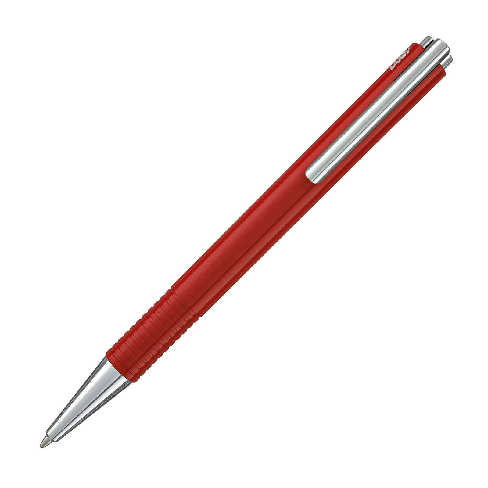 Lamy Logo Red Chrome Trim Ballpoint Pen - NEW In Original Box - L204RDM