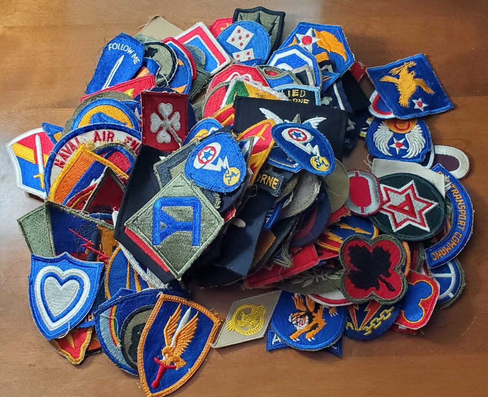 Large Lot Post-WWI, WWII, and Post-WWII Patches Collection 189 items with Guide